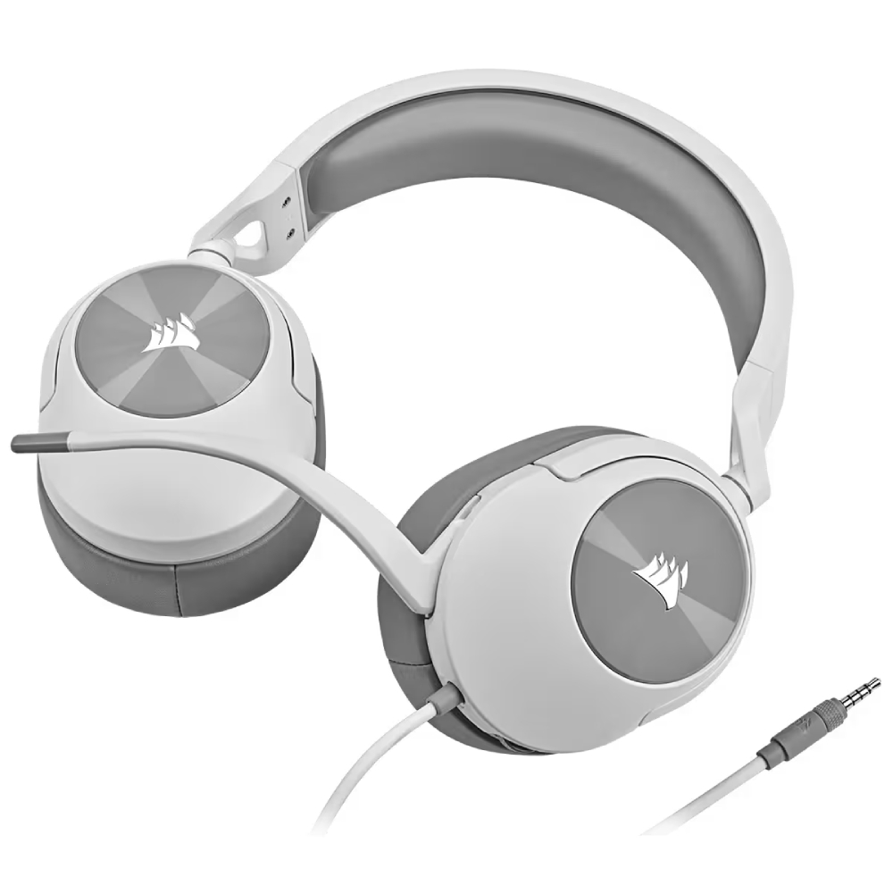 CORSAIR HS55 Surround USB Dolby Audio 7.1 Surround Beyaz Kablolu Gaming Kulaklık