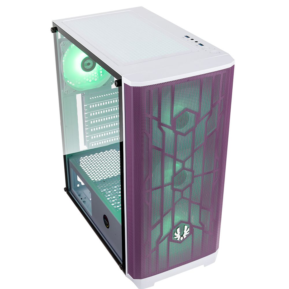 BitFenix Nova Mesh SE Tempered Glass RGB USB 3.0 White Purple ATX Mid Tower Kasa