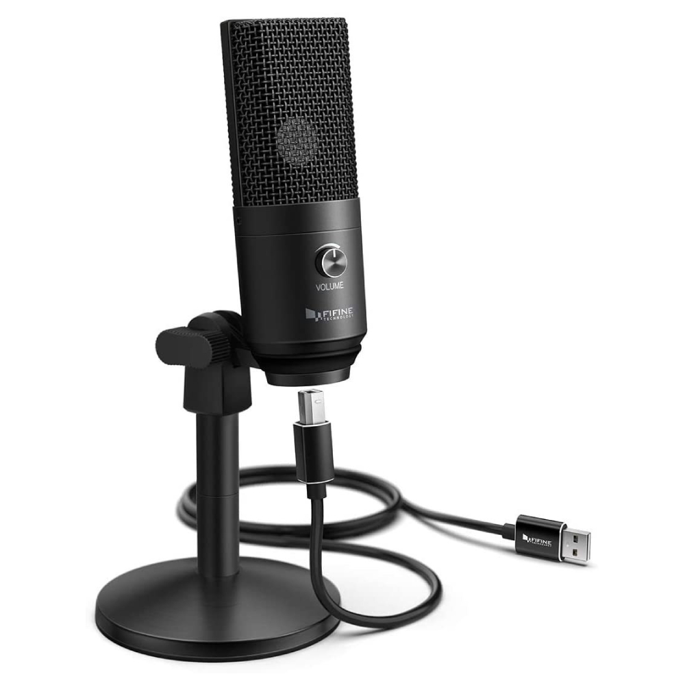 Fifine K670B USB Siyah Yayıncı - Podcast Mikrofonu 