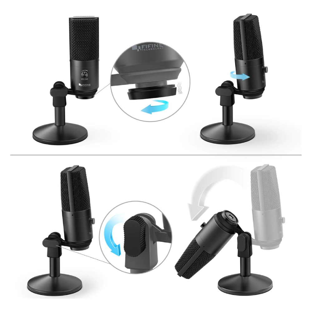Fifine K670B USB Siyah Yayıncı - Podcast Mikrofonu 