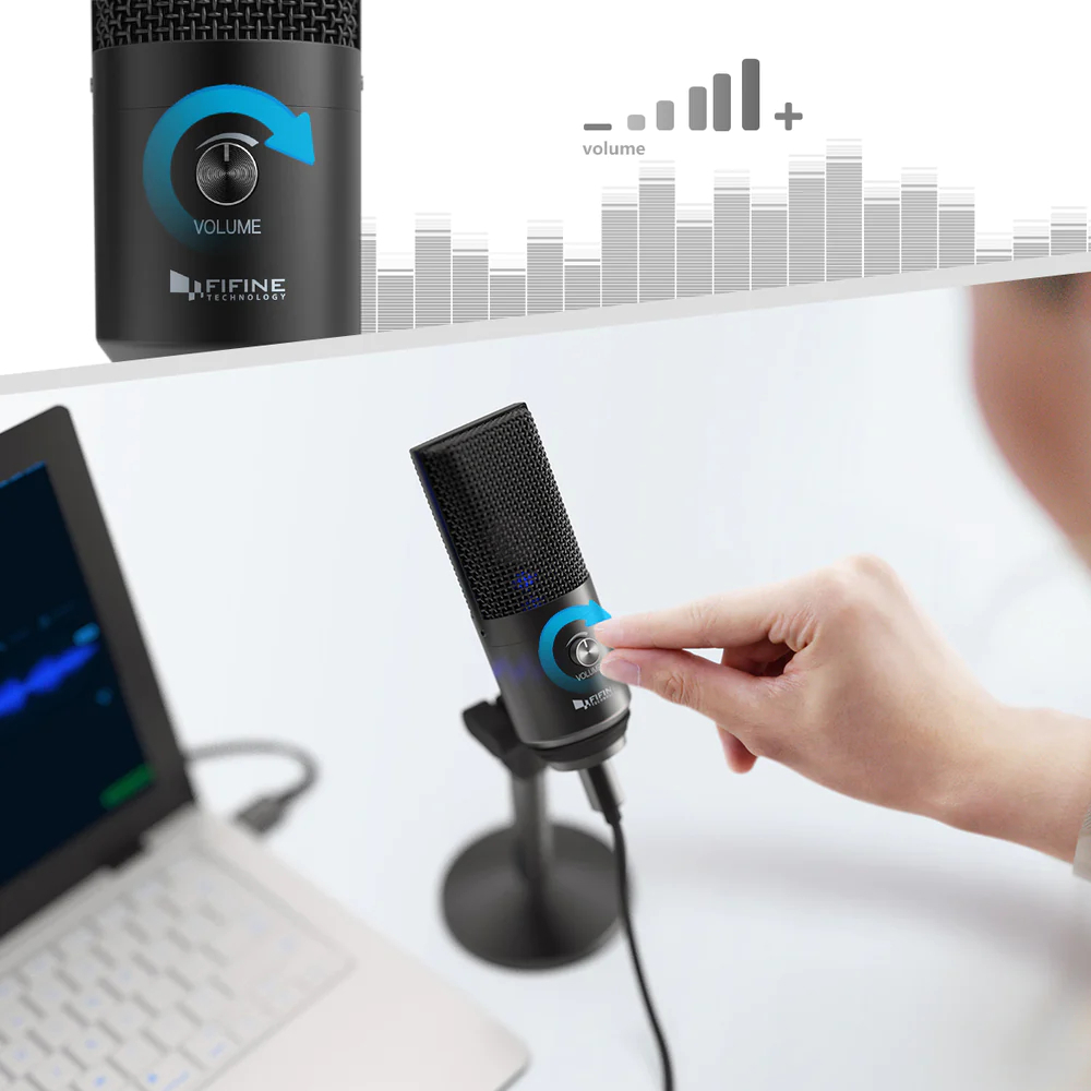 Fifine K670B USB Siyah Yayıncı - Podcast Mikrofonu 