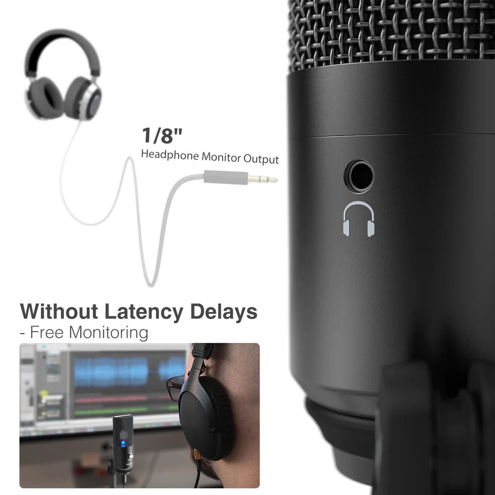 Fifine K670B USB Siyah Yayıncı - Podcast Mikrofonu 