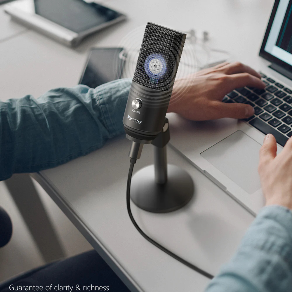Fifine K670B USB Siyah Yayıncı - Podcast Mikrofonu 