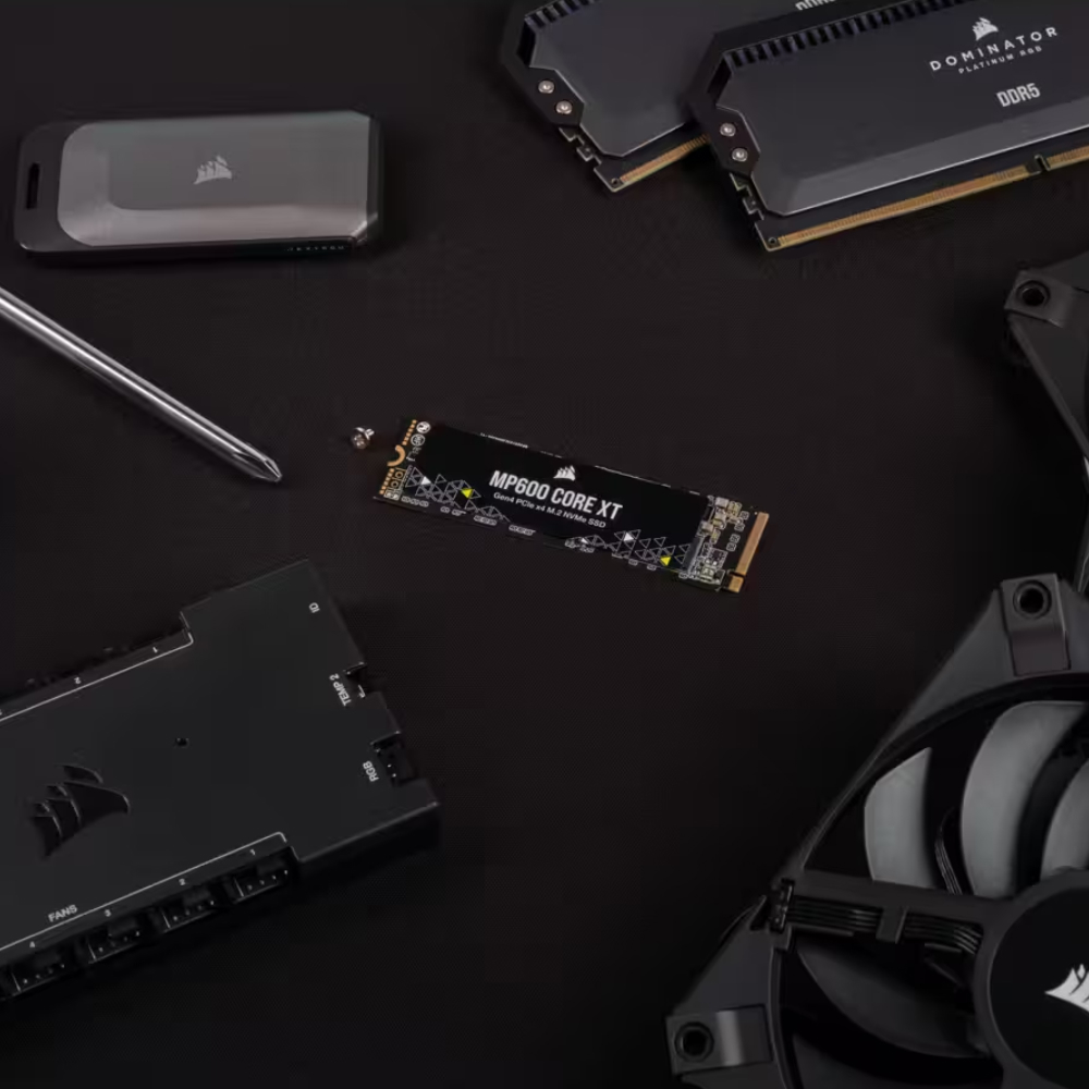 CORSAIR 1TB MP600 CORE XT Gen4 NVMe M.2 2280 SSD (5000MB Okuma / 3500MB Yazma)