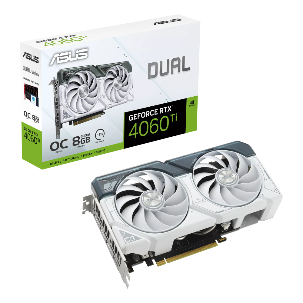 ASUS GeForce RTX 4060 Ti DUAL White OC Edition 8GB GDDR6 DLSS 3 128 Bit Ekran Kartı