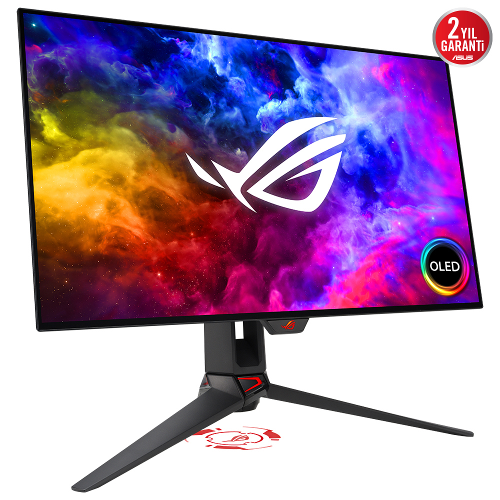 ASUS ROG Swift OLED PG27AQDM 27" 240Hz 0.03ms HDMI DP USB3.2 G-Sync FreeSync Premium Pivot Aura RGB HDR10 WQHD OLED Gaming Monitör