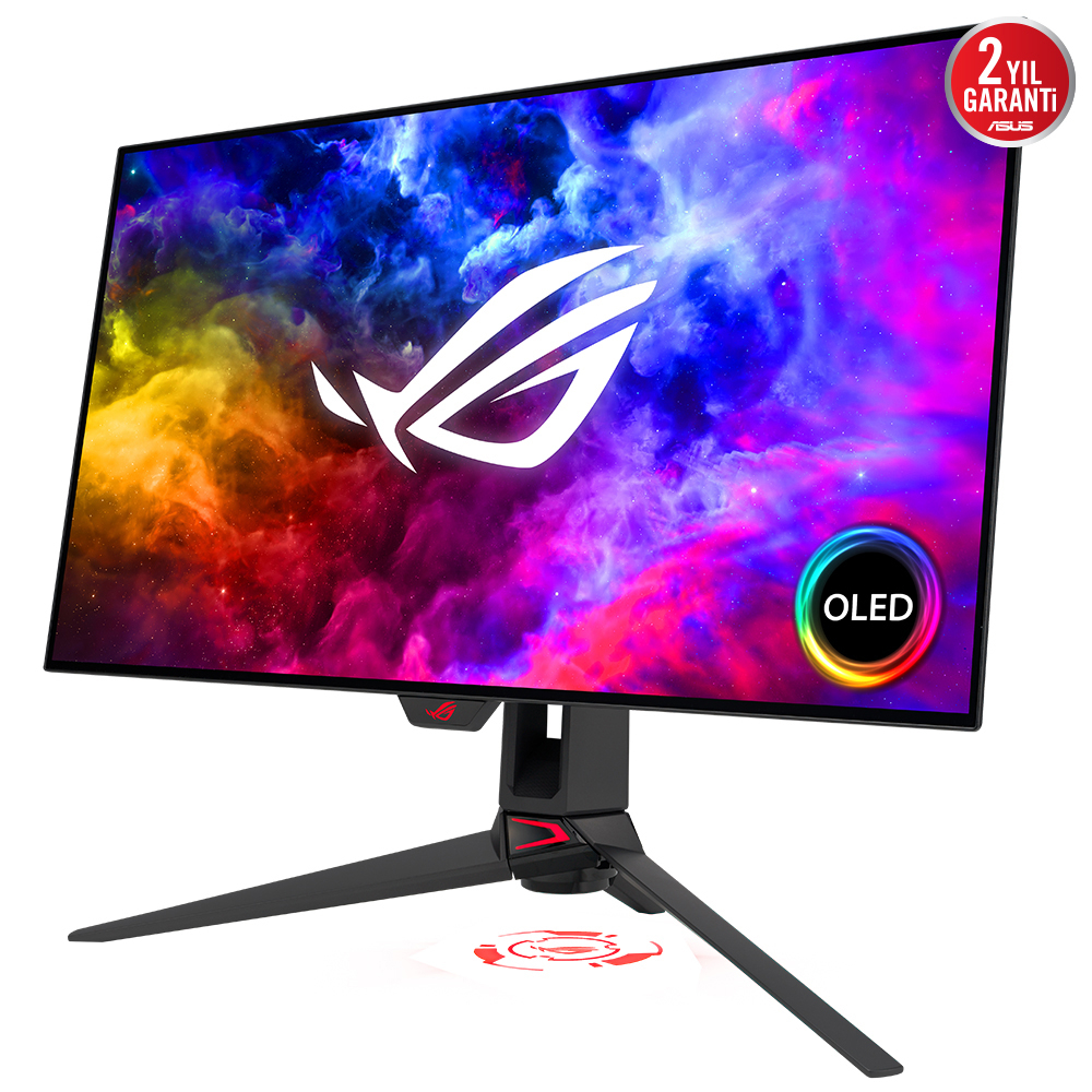 ASUS ROG Swift OLED PG27AQDM 27" 240Hz 0.03ms HDMI DP USB3.2 G-Sync FreeSync Premium Pivot Aura RGB HDR10 WQHD OLED Gaming Monitör