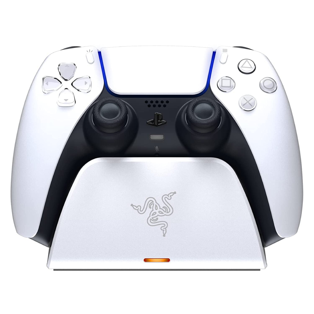 Razer Play Station 5 Dualsense Kablosuz Gamepad için Beyaz Hızlı Şarj Standı