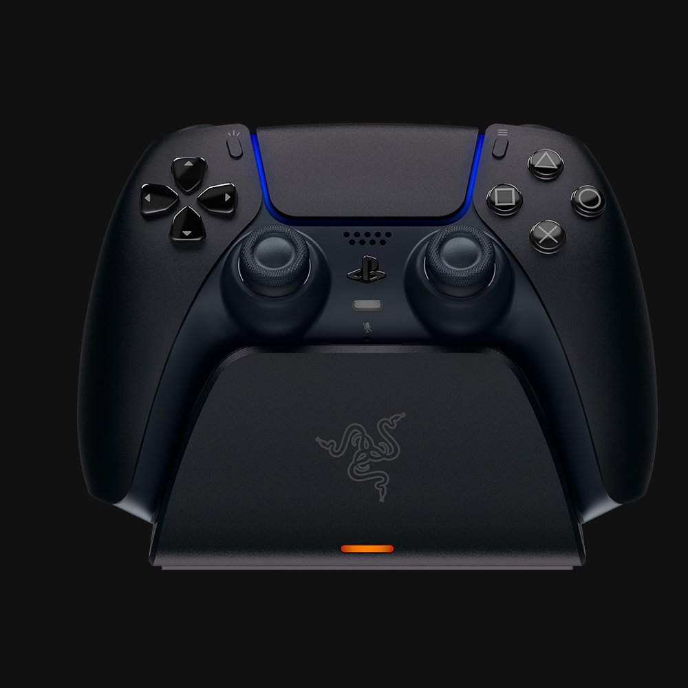 Razer Play Station 5 Dualsense Kablosuz Gamepad için Siyah Hızlı Şarj Standı