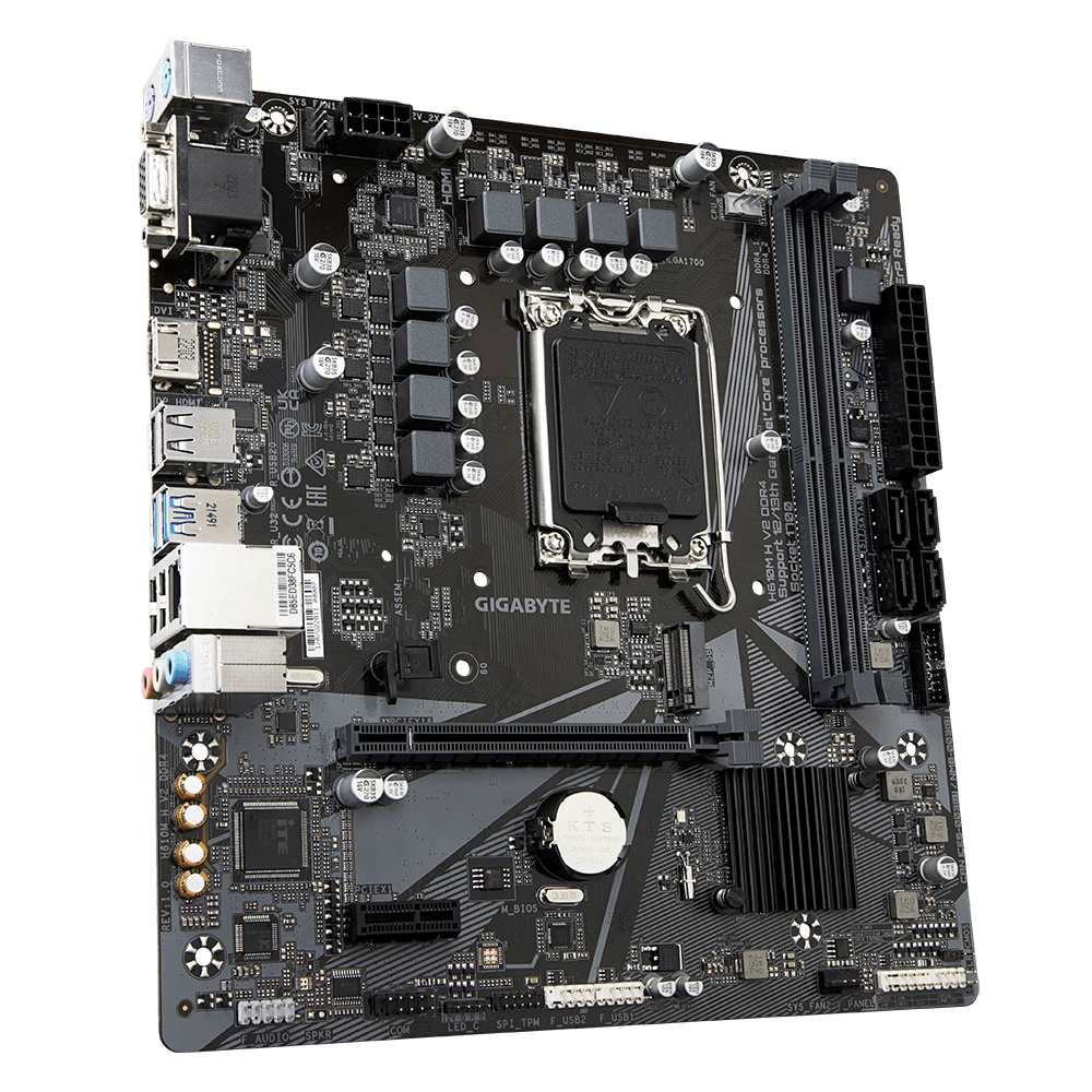 GIGABYTE H610M H V2 3200MHz DDR4 Soket 1700 M.2 USB 3.2 HDMI D-Sub mATX Anakart