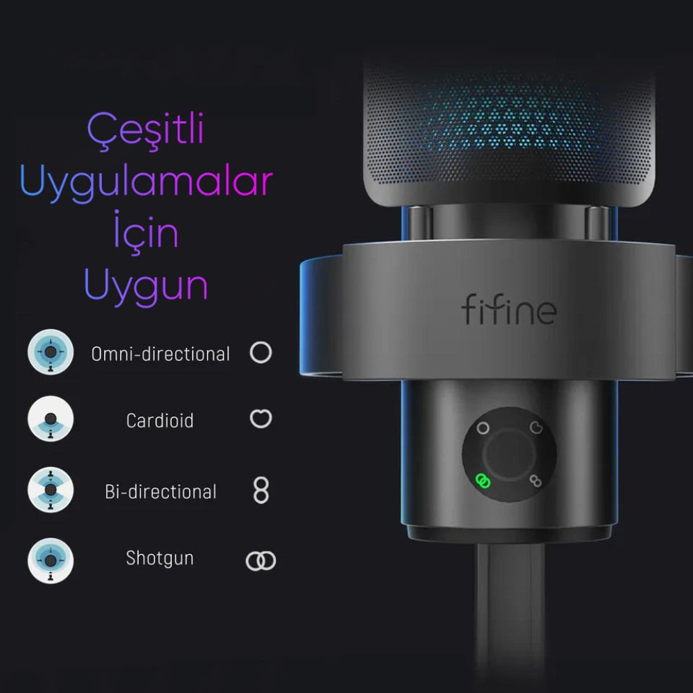 Fifine Ampligame A9 USB Gaming Yayıncı Bilgisayar Mikrofonu