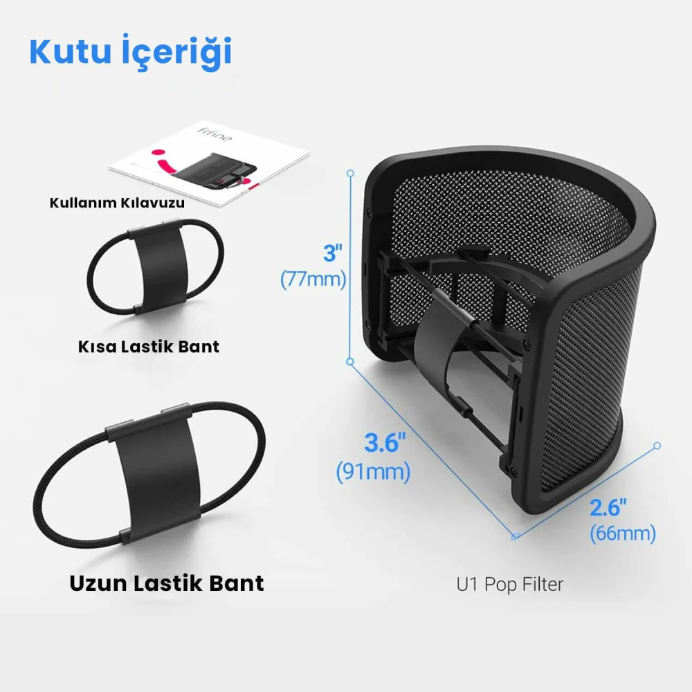 Fifine U1 Metal Pop Filtre