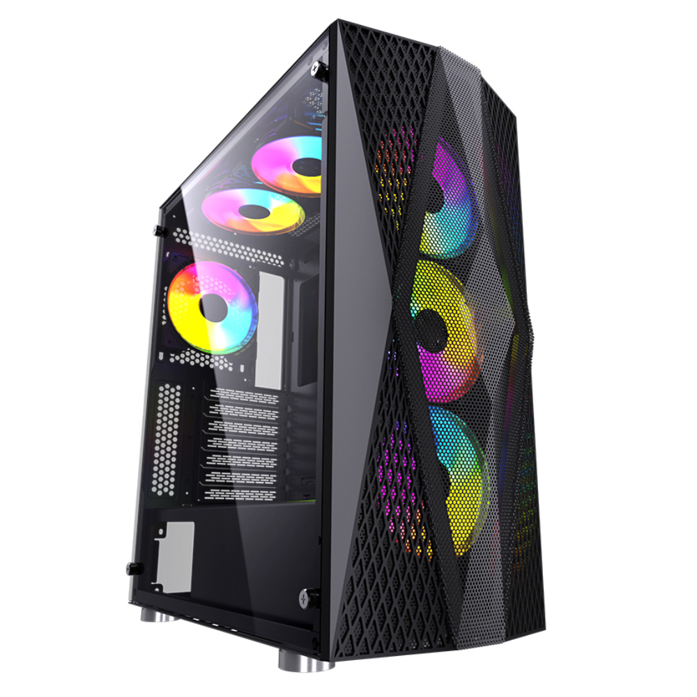 GameBooster GB-G101B 650w 80+ Bronze USB 3.0 Mesh ARGB Fanlı Gaming Kasa görsel 1