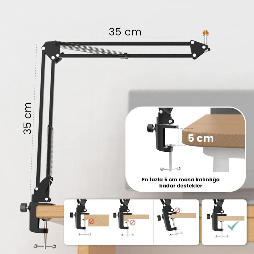 Fifine CS1 Masa Tipi Mikrofon Standı