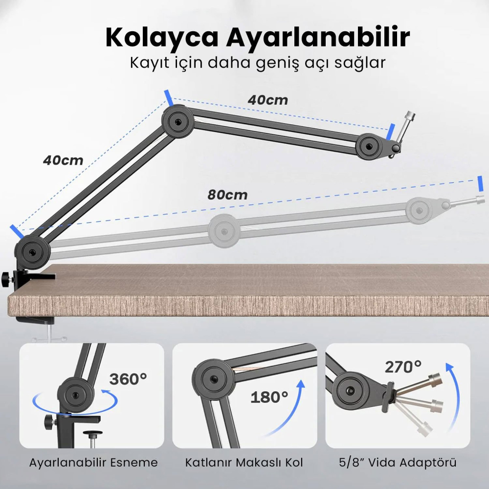 Fifine BM63 Masaüstü Mikrofon Standı 
