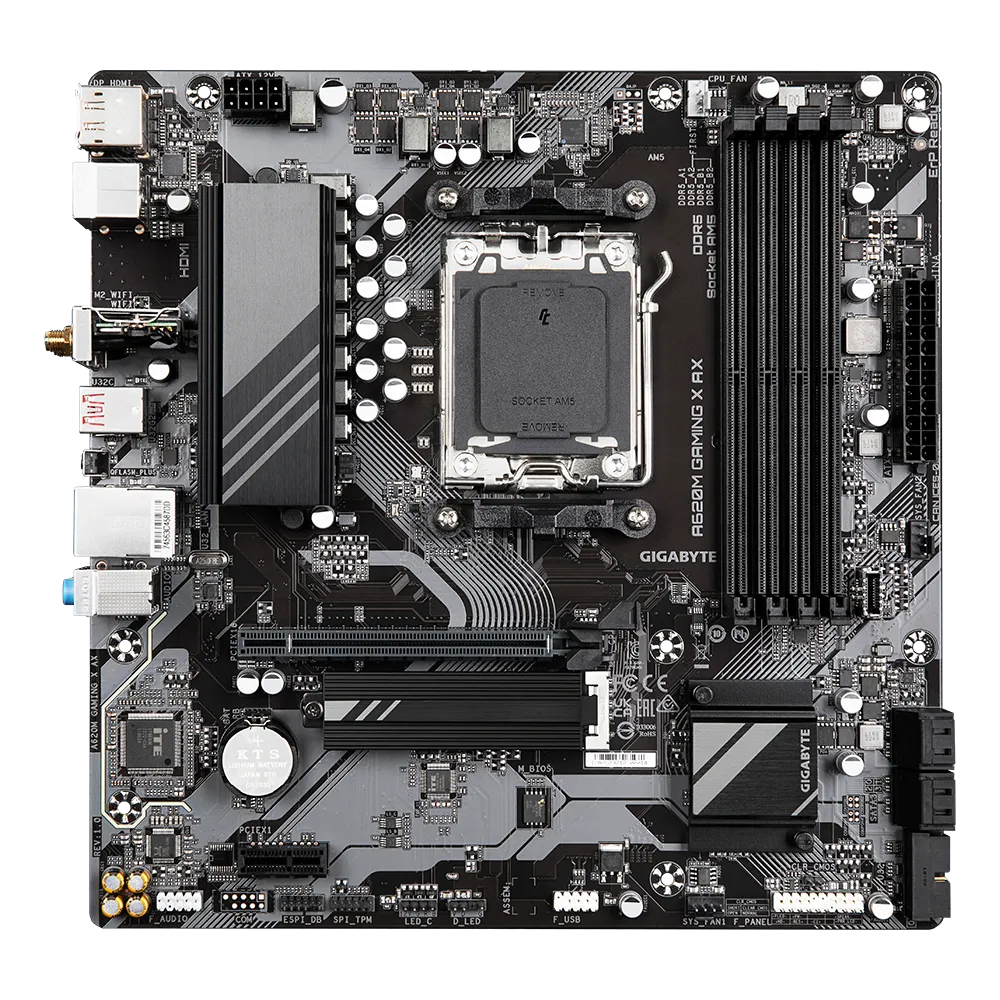 GIGABYTE A620M GAMING X AX 6400MHz(OC) DDR5 Soket AM5 M.2 HDMI DP mATX Anakart