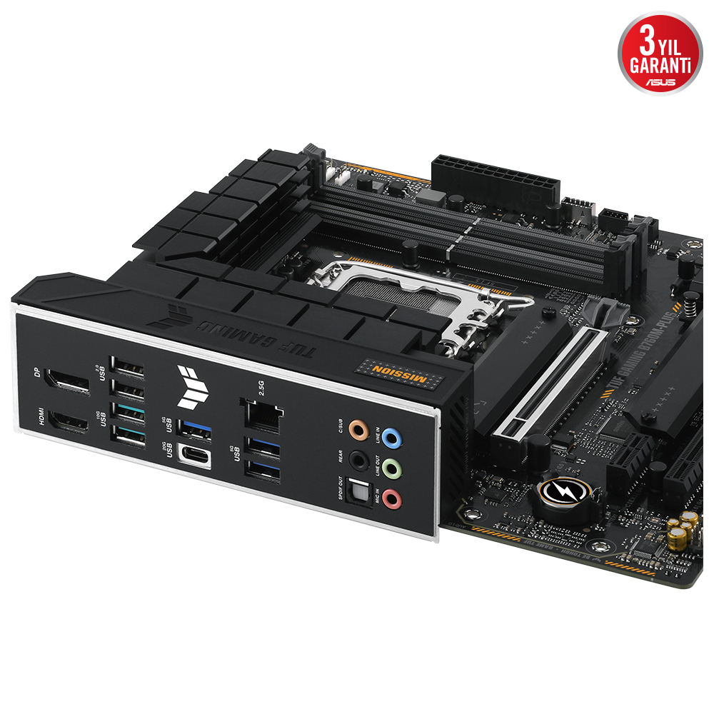 ASUS TUF GAMING B760M-PLUS 7200MHz OC DDR5 Soket 1700 M.2 HDMI DP mATX Anakart