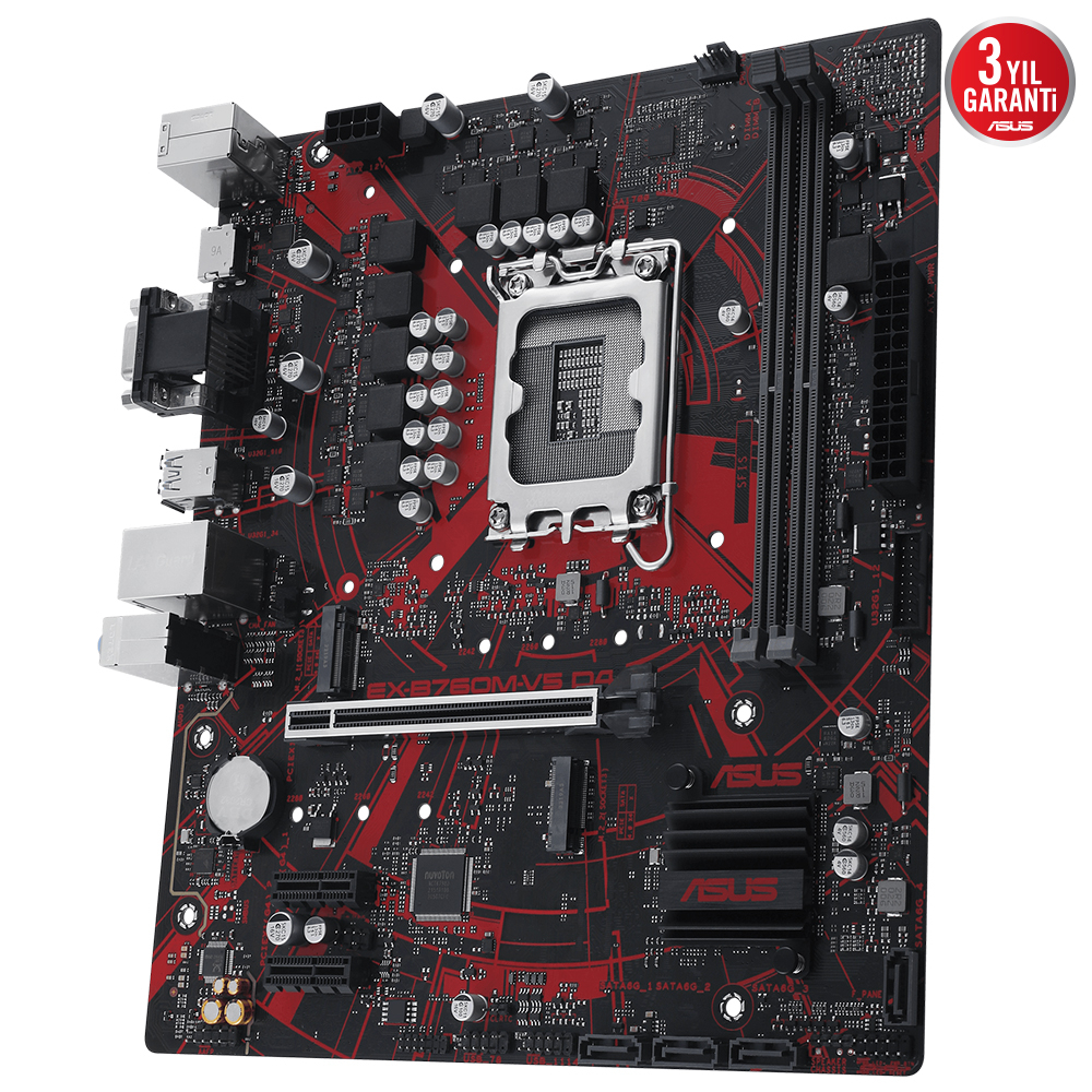 ASUS EX-B760M-V5 D4-CSM 5333MHz(OC) DDR4 Soket 1700 M.2 HDMI DP mATX Anakart