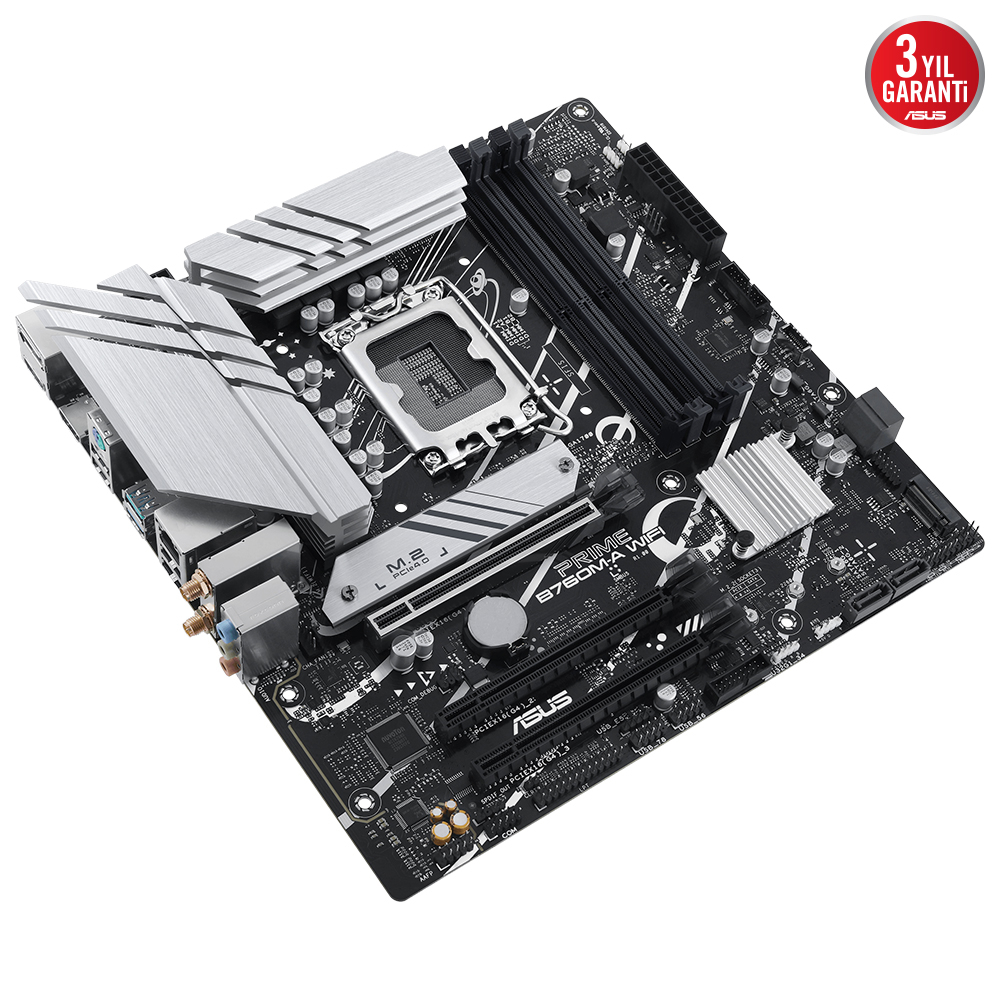 ASUS PRIME B760M-A WIFI 6600MHz(OC) DDR5 Soket 1700 M.2 HDMI DP mATX Anakart
