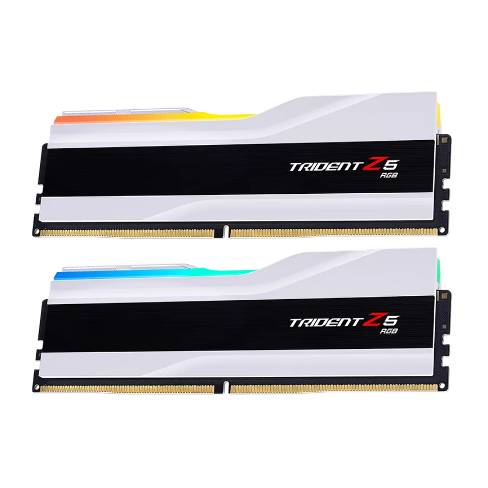 GSKILL 32GB (2x16GB) Trident Z5 RGB 6000Mhz CL32 DDR5 1.35V Beyaz Dual Kit Ram görsel 1