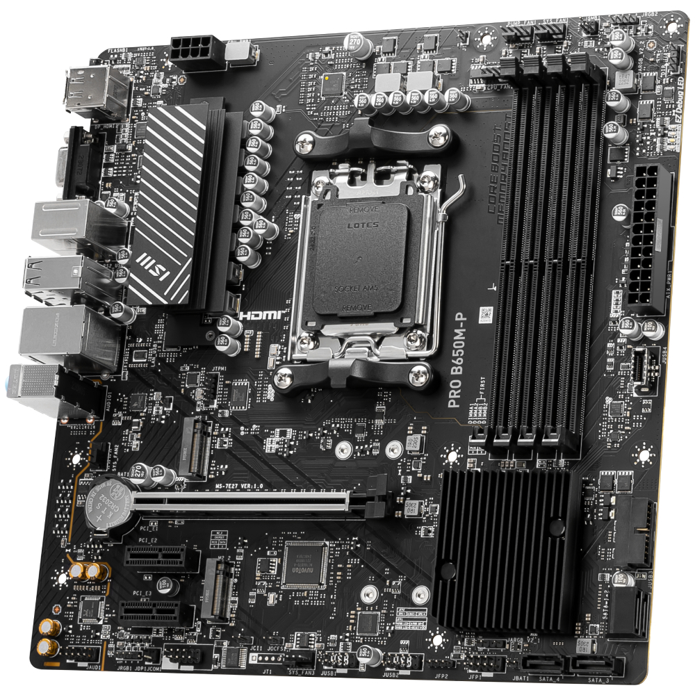 MSI PRO B650M-P 6000MHz(OC) DDR5 Soket AM5 M.2 HDMI DP VGA mATX Anakart