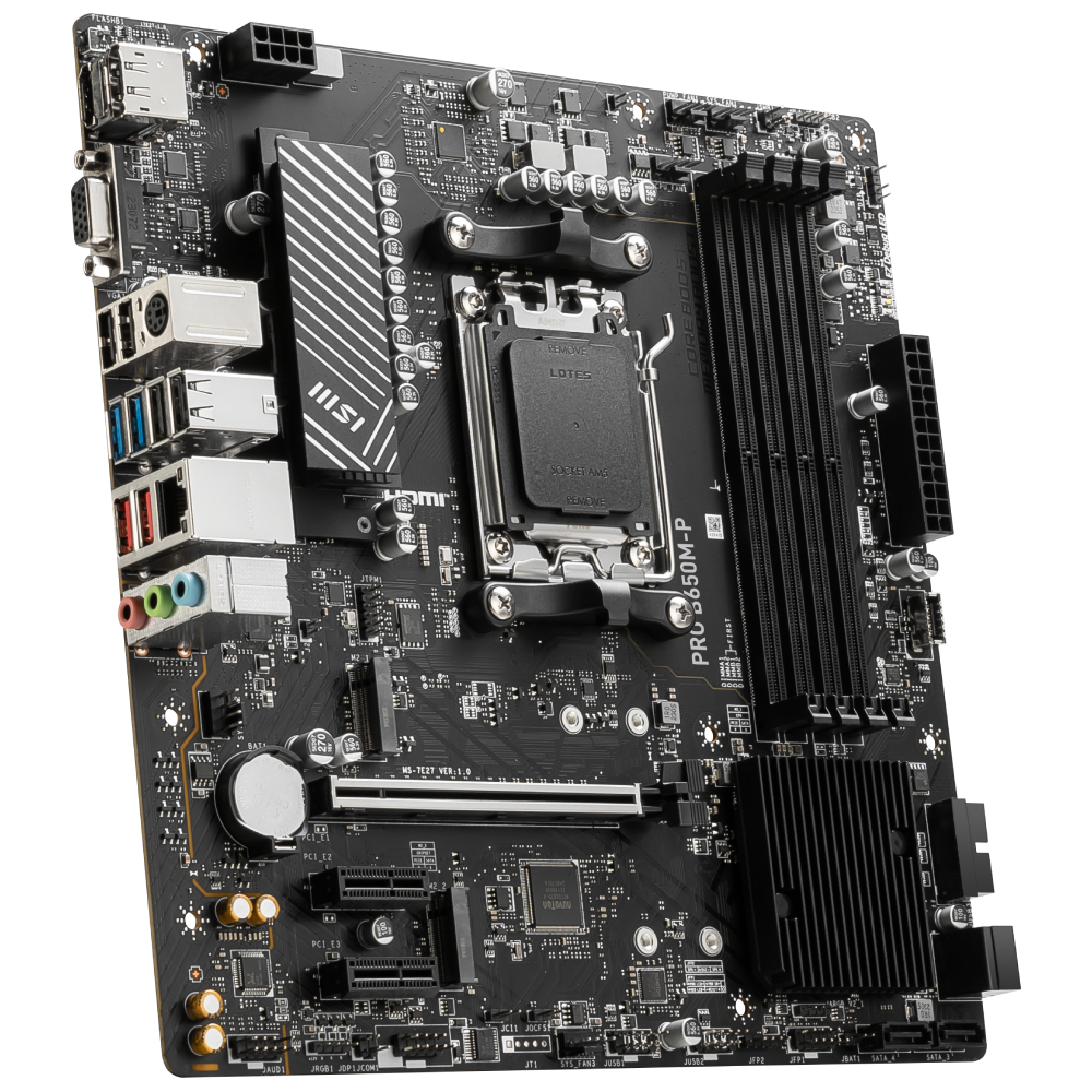 MSI PRO B650M-P 6000MHz(OC) DDR5 Soket AM5 M.2 HDMI DP VGA mATX Anakart