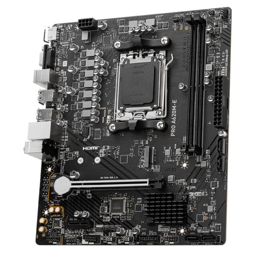 MSI PRO A620M-E 6000MHz(OC) DDR5 Soket AM5 M.2 HDMI VGA mATX Anakart