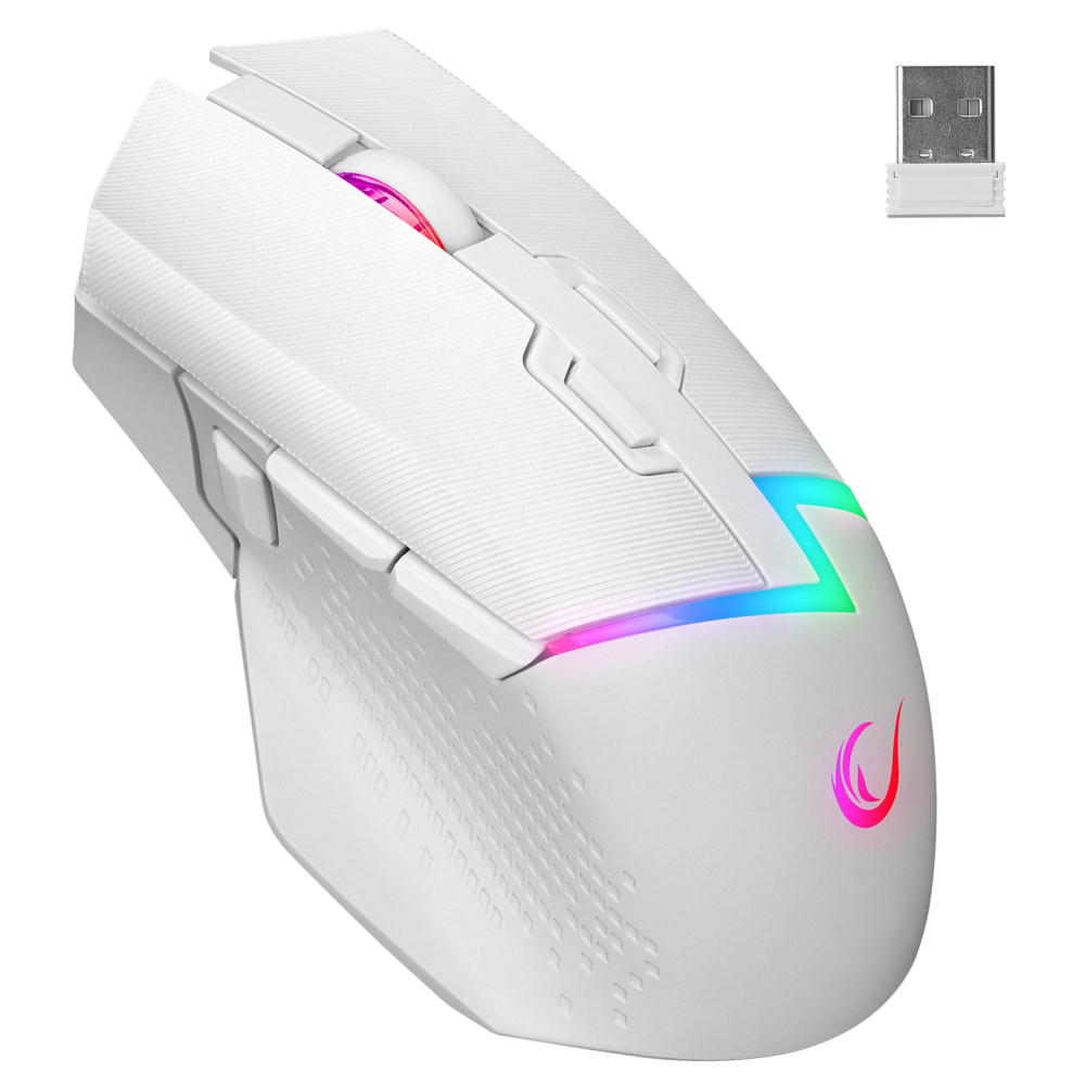 Rampage DROP M3 10000DPI Kablosuz RGB Beyaz Gaming Mouse