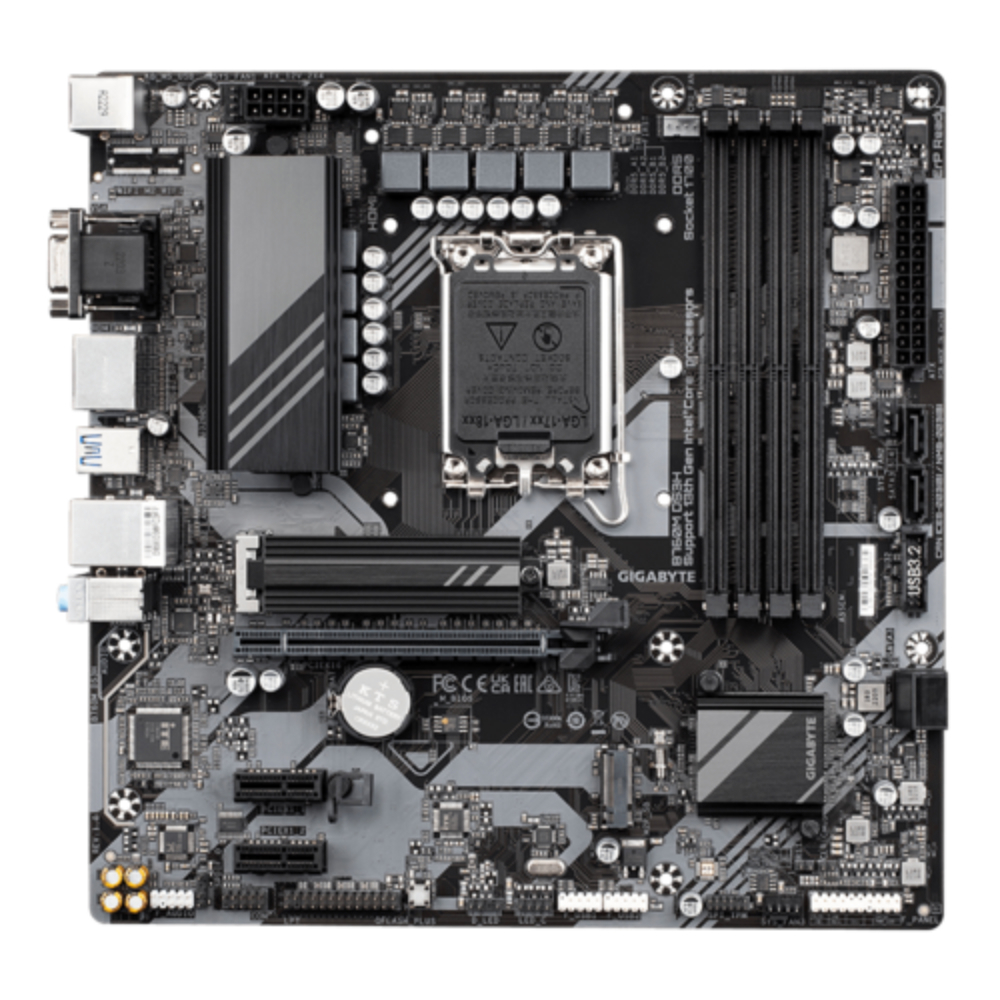 GIGABYTE B760M DS3H 7600MHz(OC) DDR5 Soket 1700 M.2 HDMI DP D-Sub mATX Anakart