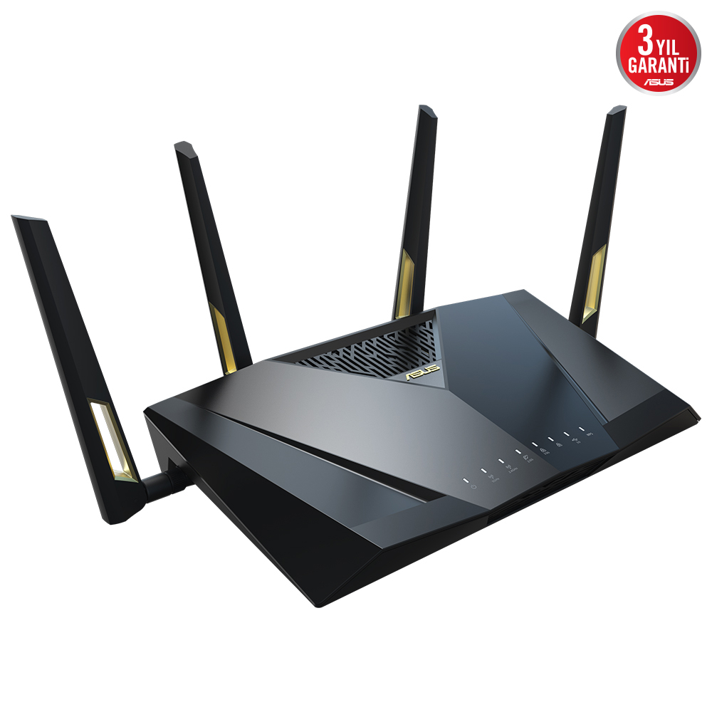 ASUS RT-AX88U PRO AX6000 Dual Band WiFi 6 2.0 GHz Dört Çekirdekli CPU AiProtection Pro WPA3 Router