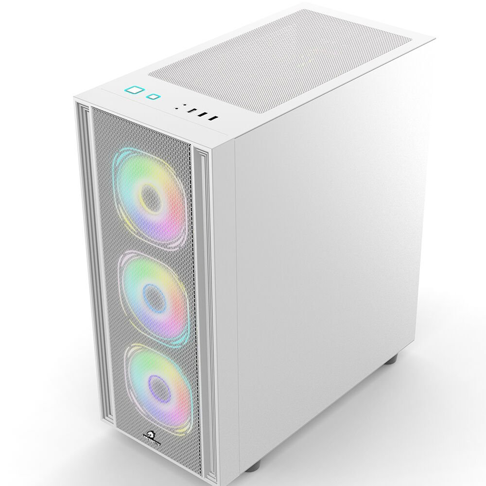 GameBooster GB-G1201BW 650W 80+ USB 3.0 Mesh ARGB Beyaz ATX Mid Tower Kasa