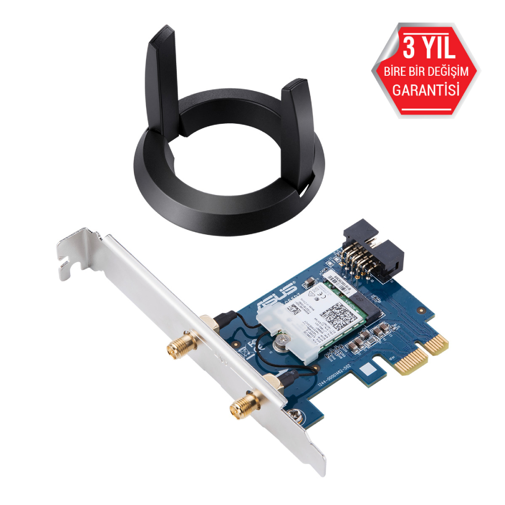 ASUS PCE-AX58BT WIFI6 DualBand Gaming Kablosuz PCIE Adaptör Bluetooth