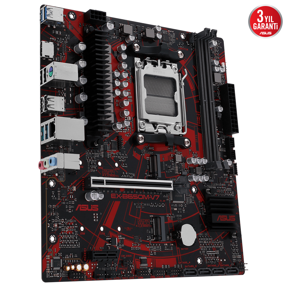 ASUS EX-B650M-V7 8000MHz OC DDR5 Soket AM5 M.2 HDMI mATX Anakart