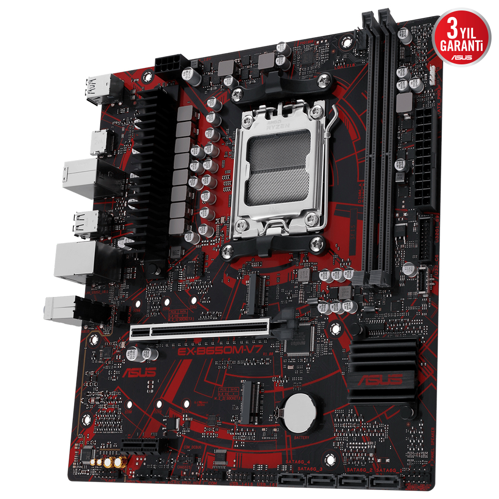ASUS EX-B650M-V7 8000MHz OC DDR5 Soket AM5 M.2 HDMI mATX Anakart