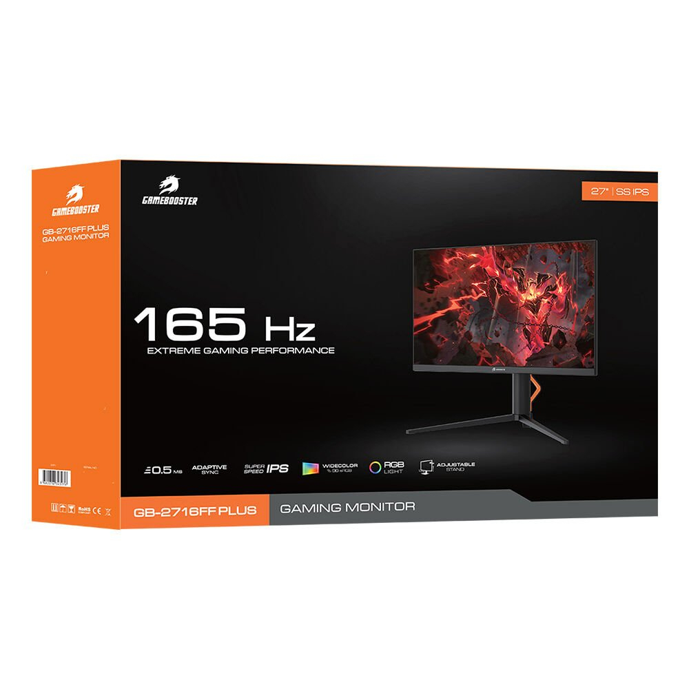 GameBooster GB-2716FF PLUS 27" 165Hz 0.5ms HDMI DP FreeSync GSync Pivot FHD SS IPS Gaming Monitör