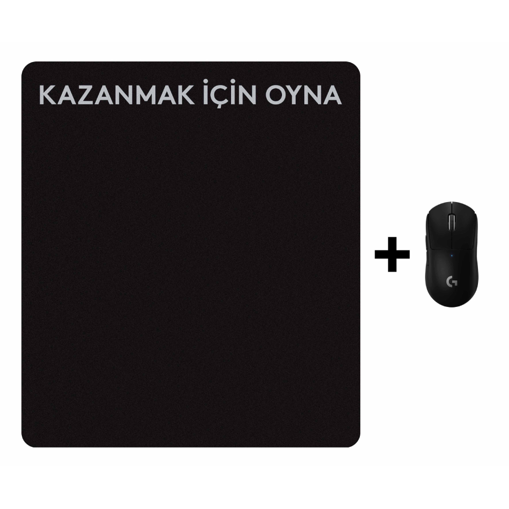 Logitech G Pro X Superlight LIGHTSPEED Siyah Kablosuz Gaming Mouse + Mousepad 