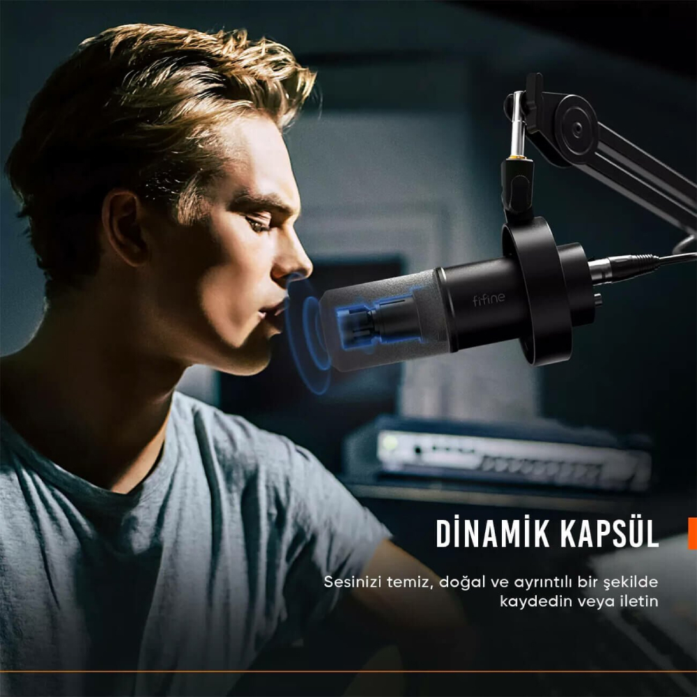 Fifine K688 USB XLR Dinamik Bilgisayar Gamer Stüdyo Mikrofonu