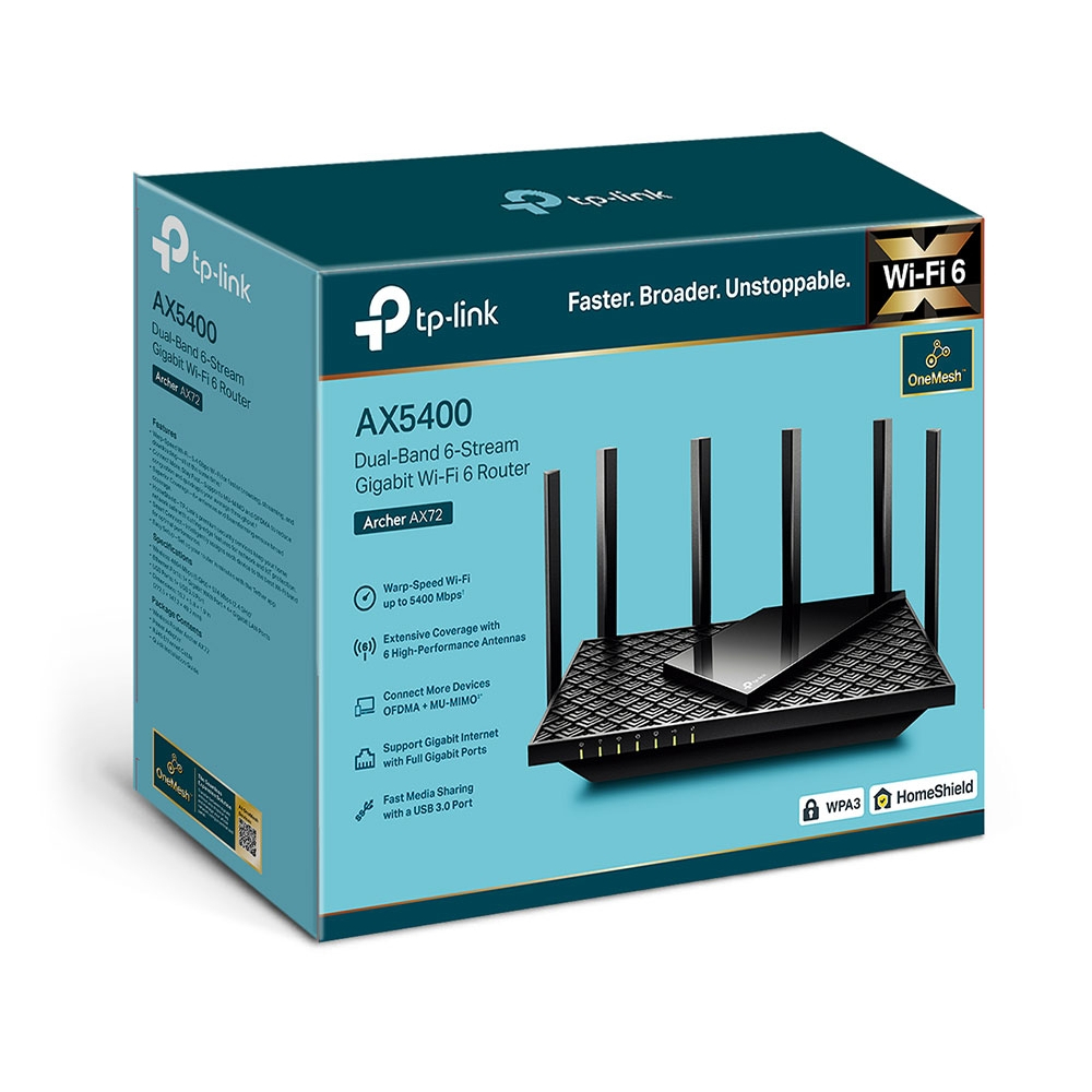 TP-LINK Archer AX72 AX5400 Çift Bant Gigabit Wi-Fi 6 Router