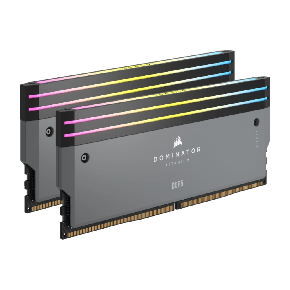CORSAIR 32GB (2x16GB) Dominator Titanium RGB Siyah 6000MHz CL30 EXPO/XMP DDR5 Dual Kit Ram