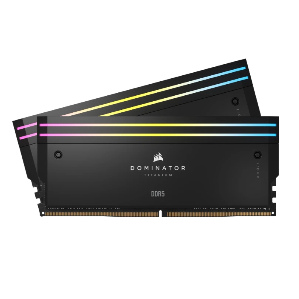 CORSAIR 32GB (2x16GB) Dominator Titanium RGB Siyah 7000MHz CL34 Intel XMP DDR5 Dual Kit Ram görsel 1