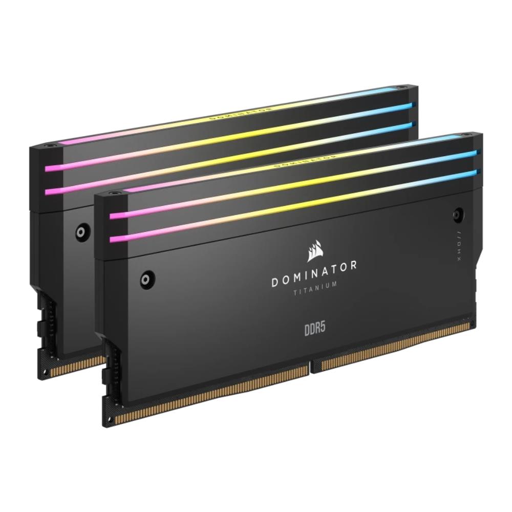 CORSAIR 96GB (2x48GB) Dominator Titanium RGB 6600MHz CL32 XMP DDR5 Siyah Dual Kit Ram
