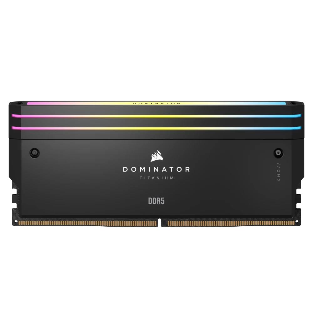 CORSAIR 96GB (2x48GB) Dominator Titanium RGB 6600MHz CL32 XMP DDR5 Siyah Dual Kit Ram