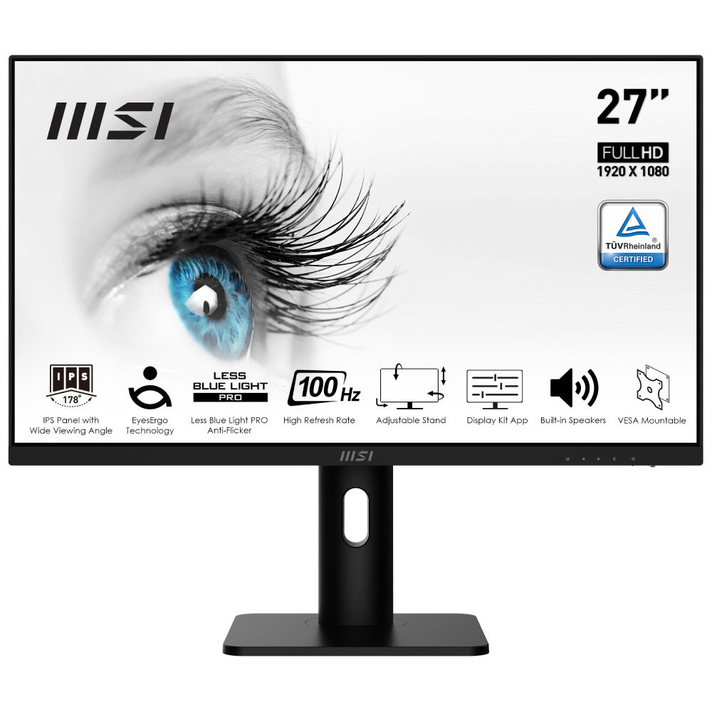 MSI PRO MP273AP 27" 100Hz 1ms HDMI DP VGA Adaptive Sync Pivot IPS FHD Monitör