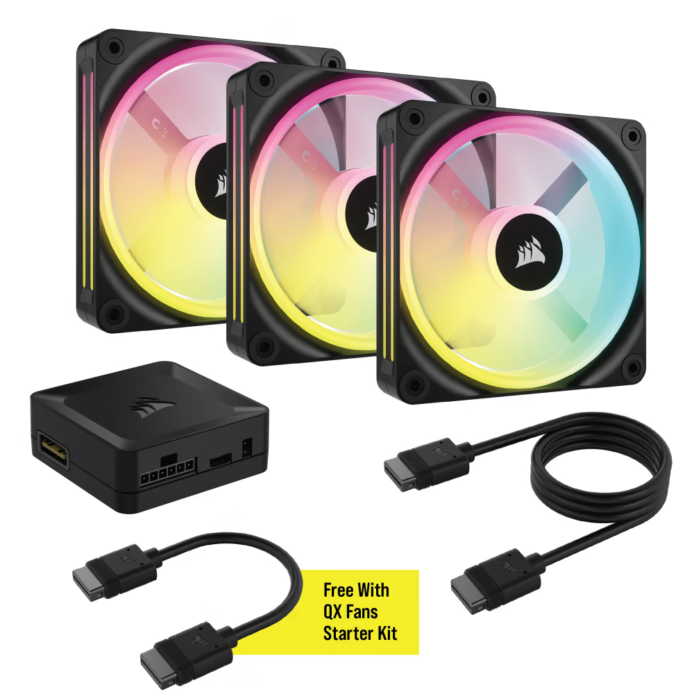 Corsair iCUE LINK QX RGB Series 3x120mm Manyetik Fan Kiti