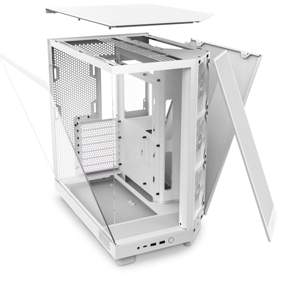 NZXT H6 Flow RGB  USB 3.2 Beyaz ATX Mid Tower Kasa