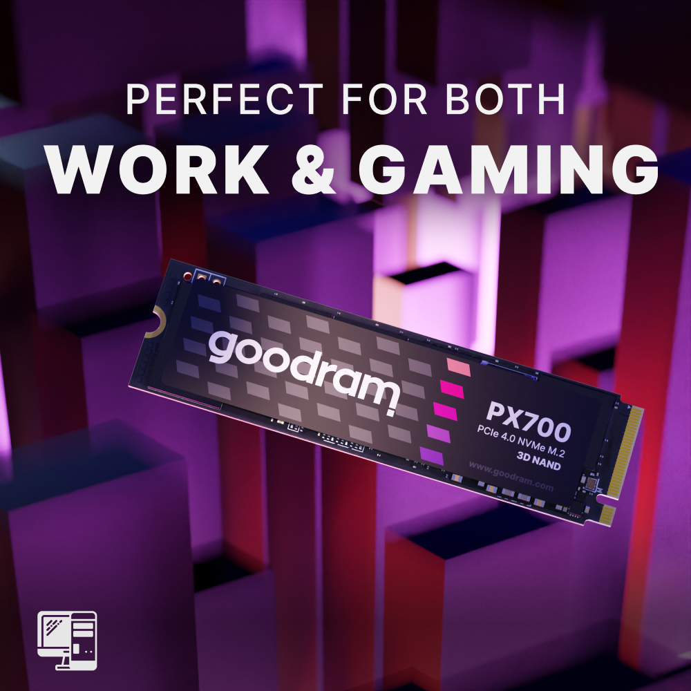 GOODRAM 1TB PX700 Gen4 M.2 2280 NVMe SSD (7400MB Okuma / 6500MB Yazma)