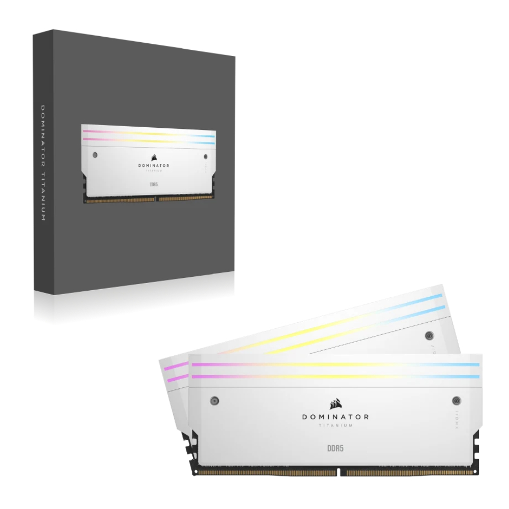 CORSAIR 48GB (2x24GB) Dominator Titanium 7200MHz RGB Beyaz CL36