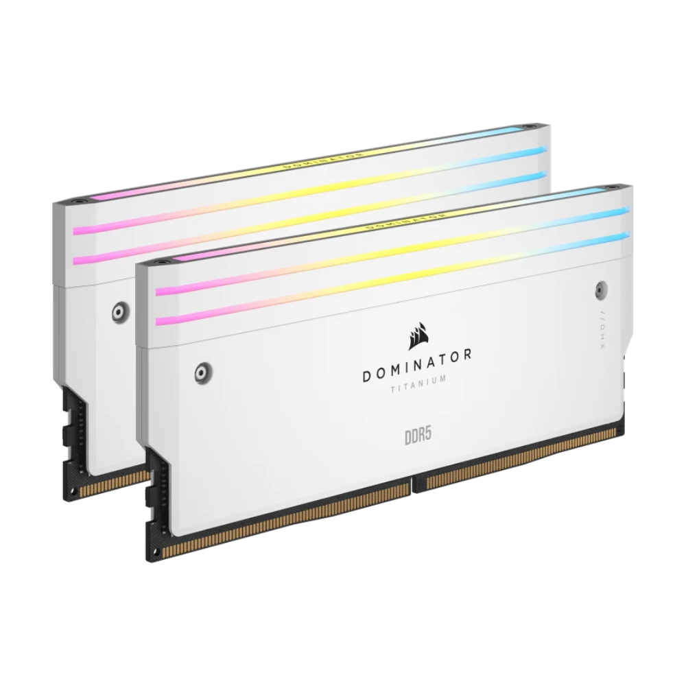 CORSAIR 48GB (2x24GB) Dominator Titanium 7200MHz RGB Beyaz CL36 DDR5 XMP Dual Kit Ram