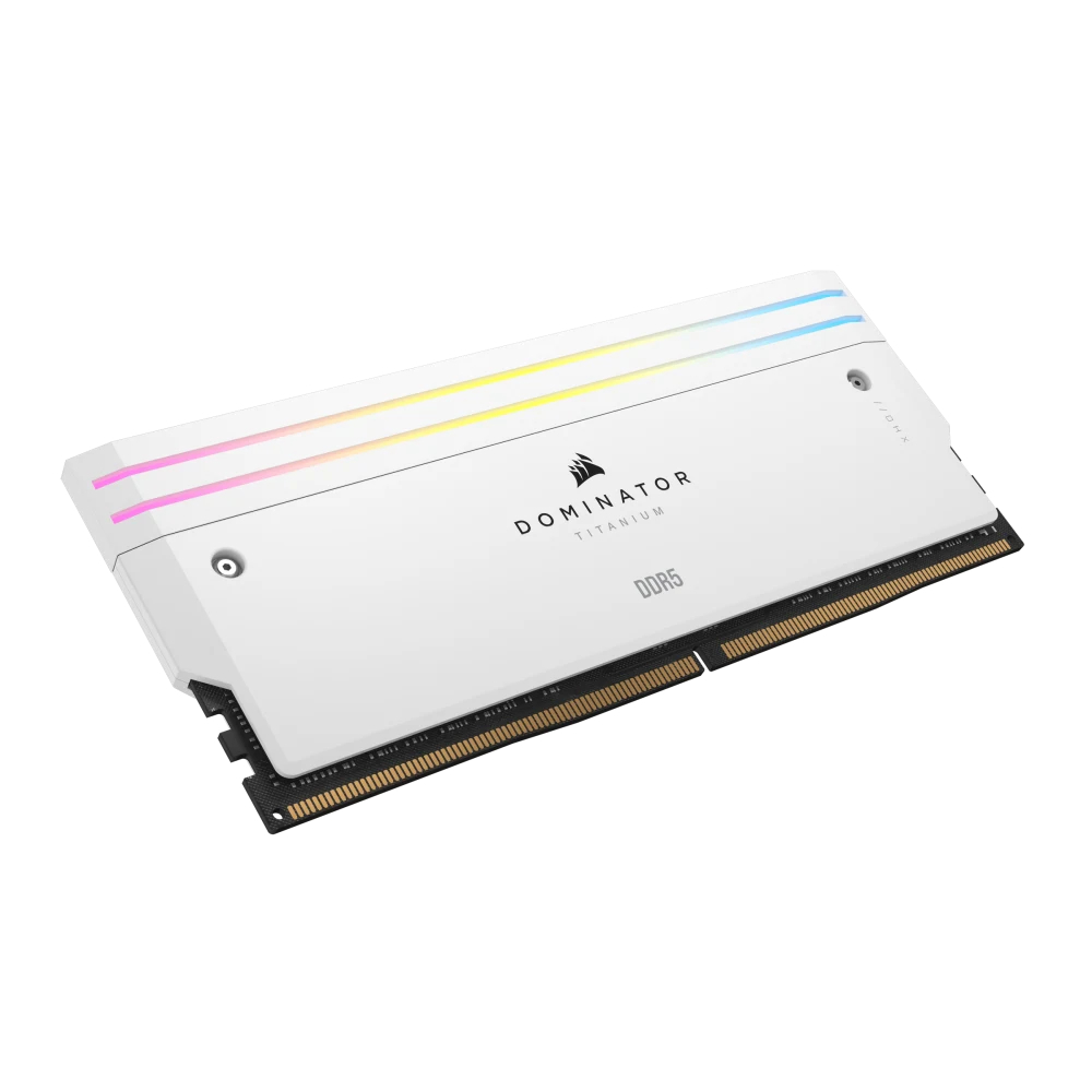 CORSAIR 48GB (2x24GB) Dominator Titanium 7200MHz RGB Beyaz CL36 DDR5 XMP Dual Kit Ram