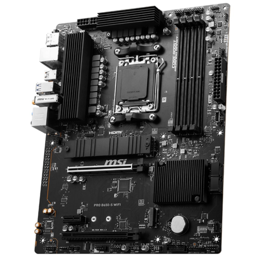 MSI PRO B650-S WIFI 7200MHz(OC) DDR5 Soket AM5 USB 3.2 M.2 HDMI DP ATX Anakart